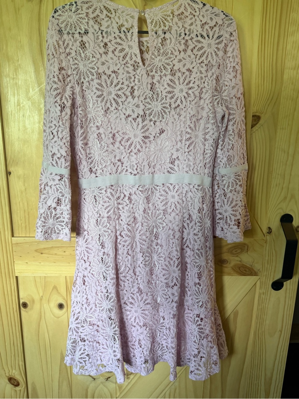 Nanette Lepore Pink Lace Bell-Sleeve Mini Dress - Picture 8 of 12